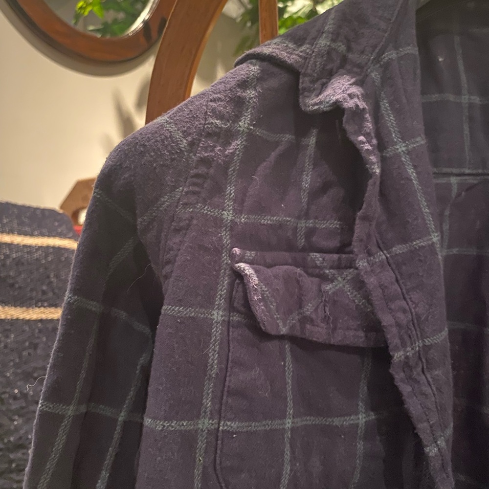 Blue Windowpane Check Shirt Jacket - Picture 2 of 3